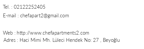 Chef Apartments 2 telefon numaralar, faks, e-mail, posta adresi ve iletiim bilgileri